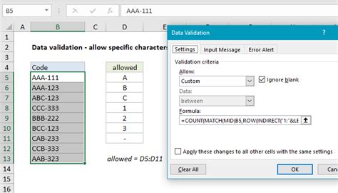 Data Validation Formula Examples .